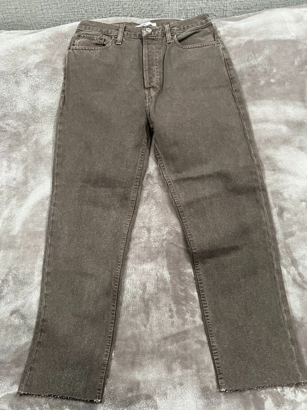 Original RE/DONE brown jeans for women mid rise straight leg size 27